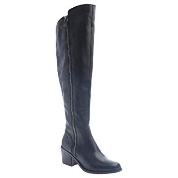 Nicole Shoes - Nicole Clooney Over the Knee Boot Black